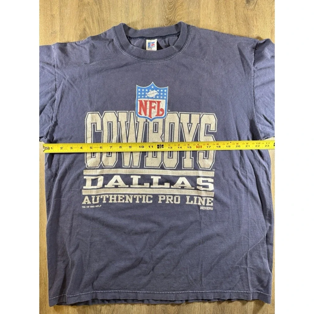 Vintage 1995 Dallas Cowboys‎ T-Shirt Mens XL Russell Athletic NFL Pro Line USA